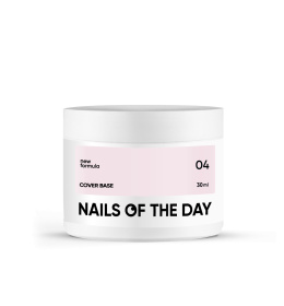 NAILSOFTHEDAY Cover base NEW 04 - translucent powder-pink base, 30 ml