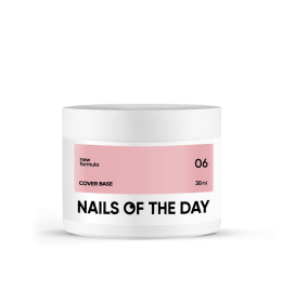 NAILSOFTHEDAY Cover base NEW 06 - translucent nude-peach base, 30 ml