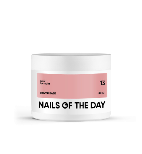 NAILSOFTHEDAY Cover base NEW 13 - opaque nude-pink base coat, 30 ml