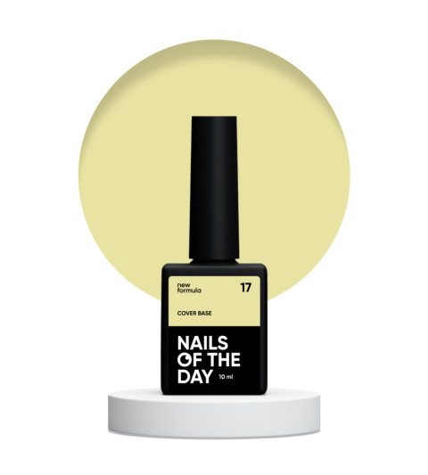 NAILSOFTHEDAY Cover base NEW 17 - translucent lemon-yellow base coat, 10 ml