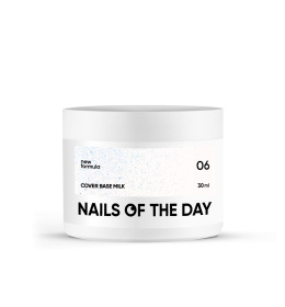 NAILSOFTHEDAY Cover base NEW Milk 06 - напівпрозора молочна база з блакитним шимером, 30 мл