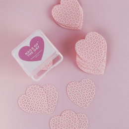 NAILSOFTHEDAY Dust-free cotton swabs hearts, 200 pcs