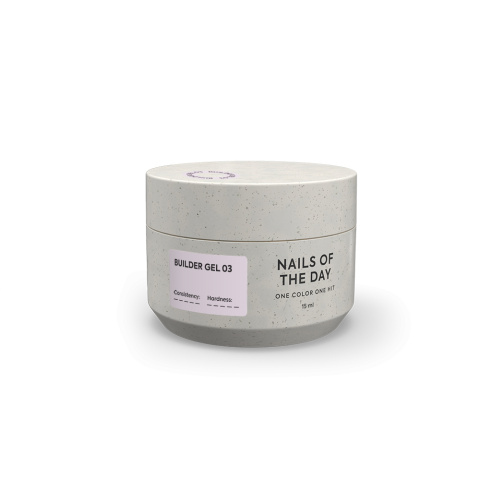 NAILSOFTHEDAY Builder gel 03 - mleczno różowy żel budujący, 15 ml