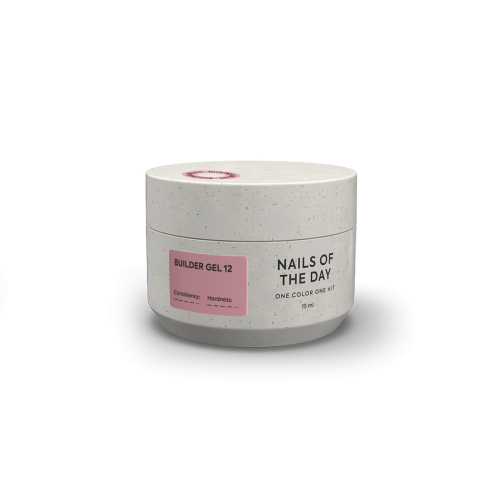 NAILSOFTHEDAY Builder gel 12 - nudowy żel budujący, 15 ml