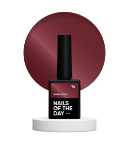 NAILSOFTHEDAY Korean cat eye 14 – red gel polish with cat-eye effect, 10 ml