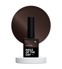 NAILSOFTHEDAY Korean cat eye 16 – brown gel polish with cat-eye effect, 10 ml