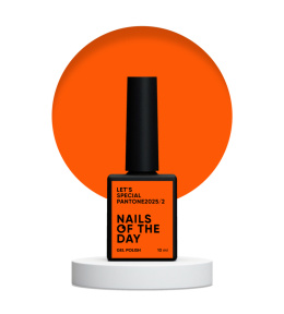 NAILSOFTHEDAY Let's special Pantone 2025/2 - neon orange gel polish, 10 ml