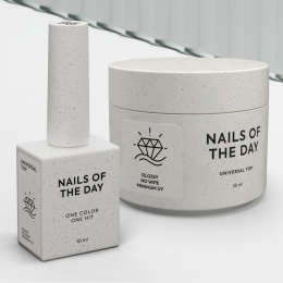 NAILSOFTHEDAY Universal top - błyszczący top bez warstwy dyspersyjnej, z minimalną zawartością filtrów UV, 30 ml