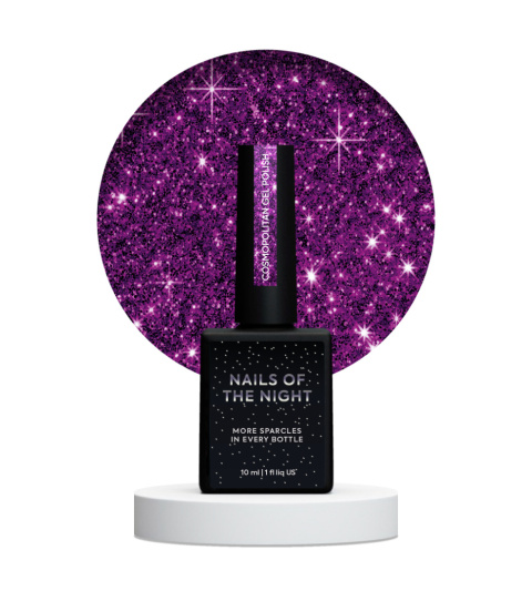 NAILSOFTHENIGHT Cosmopolitan - dark pink gel polish with reflective particle, 10 ml