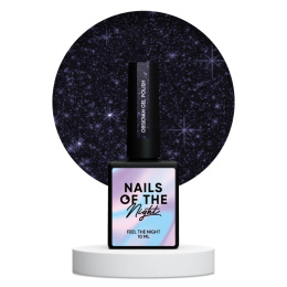 NAILSOFTHENIGHT Obsidian - темно-фіолетовий гель-лак зі світловідбиваючими блискітками, 10 мл