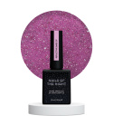 NAILSOFTHENIGHT Reflective base 07 - base with "flash" effect and bright pink glitter, 10 ml